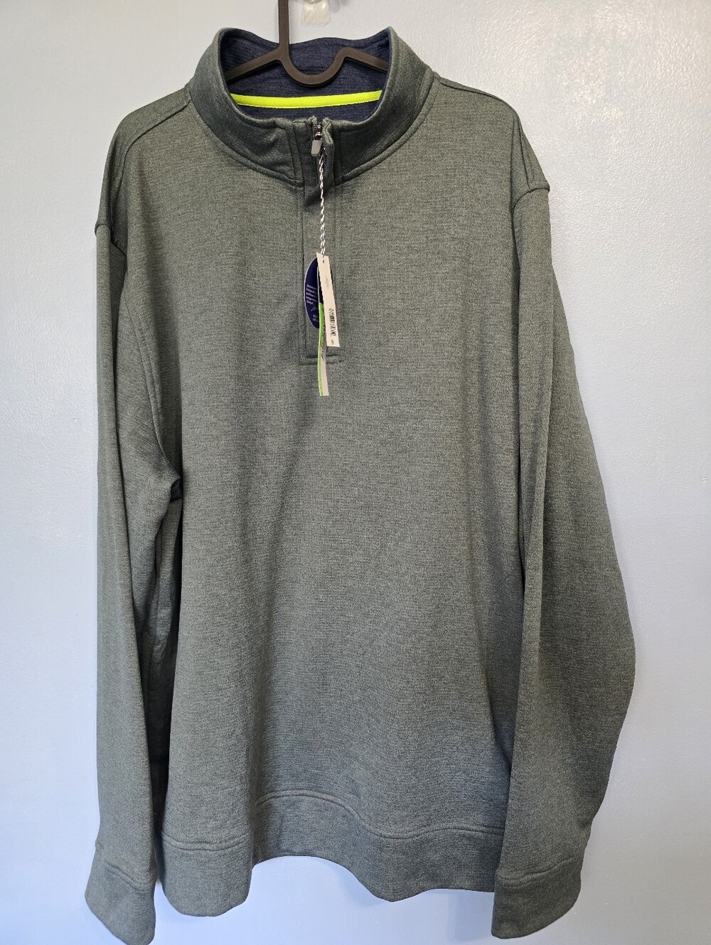 Tailorbyrd Performance Green Quarter-Zip Pullover NWT